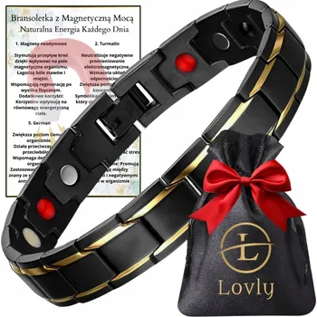 Náramek Pánský náramek LW Lovly černý ocel nastavitelný 21,50 cm