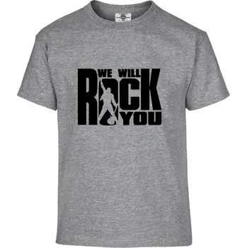 Pánské tričko Tričko We Will Rock You Druh: Dětské, Barva: Šedá, Velikost: 158-XL