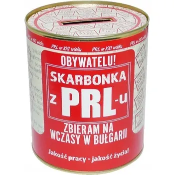 Pokladnička PRASIČKA z dob PRL - POMŮŽETE - vtipný dárek k 18. nebo 40. narozeninám