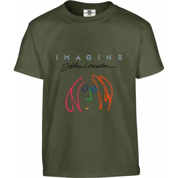 Pánské oblečení Tričko John Lennon | Imagine Druh: Dětské, Barva: Khaki, Velikost: 122-S