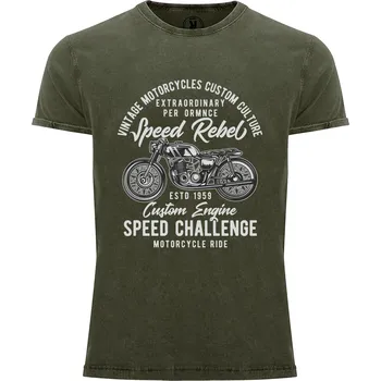 Pánské tričko Tričko Speed Rebel Druh: Pánské, Barva: Army žíhaná, Velikost: S