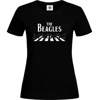 Dámské tričko Tričko The Beagles Druh: Dámské, Barva: Černá, Velikost: L