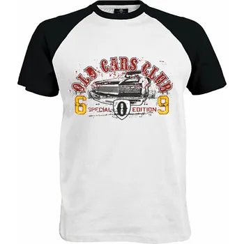 Pánské tričko Tričko Old cars club Druh: Pánské, Barva: Černo | Bílá, Velikost: L