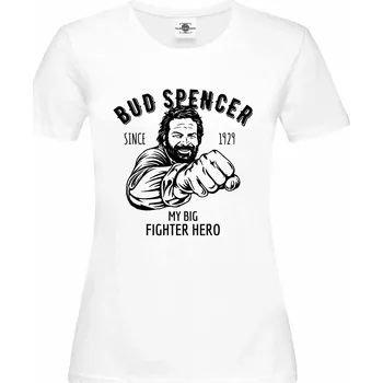 Dámské tričko Tričko Bud Spencer Druh: Dámské, Barva: Bílá, Velikost: S