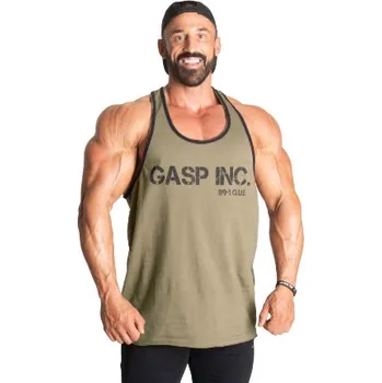 Pánské tílko Gasp DIVISION JERSEY TANK WASHED GREEN – tílko Gasp seprané zelené Velikost: M