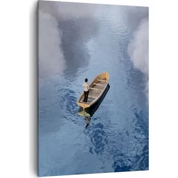 Obraz Obraz na plátně do obývacího pokoje ložnice 50x70 loďka obrazy na zeď canvas