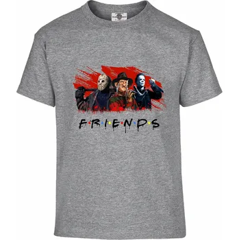 Pánské tričko Tričko Friends | Horror Monsters Druh: Dětské, Barva: Šedá, Velikost: 134-M