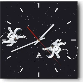 Hodiny Velké nástěnné hodiny 40x40 Abstrakce Skleněné tiché hodiny