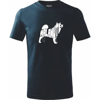 Chlapecké tričko Malamut - Tričko dětské bavlněné - 134 cm/8 let ( Námořní modrá (velmi tmavá - téměř černá) )