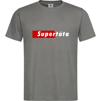 Pánské tričko Tričko Super táta Druh: Pánské, Barva: Břidlice, Velikost: S