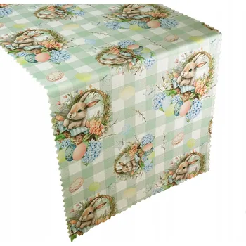 Prostěradlo Běžec na stůl, odstíny zelené, vícebarevný, 140 x 45 cm