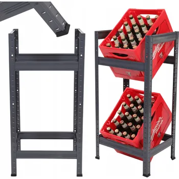 Dílenský regál Kovový skladový regál Wamar-Sosenka 90 x 45 x 35 cm, nosnost až 100 kg na polici