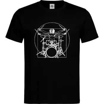 Pánské tričko Tričko Vitruviánský muž za bicíma Druh: Pánské, Barva: Černá, Velikost: M