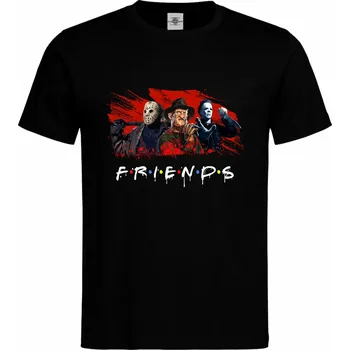 Pánské tričko Tričko Friends | Horror Monsters Druh: Pánské, Barva: Černá, Velikost: S