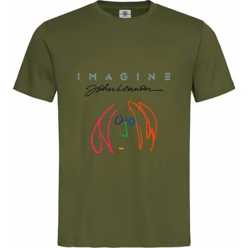 Pánské oblečení Tričko John Lennon | Imagine Druh: Pánské, Barva: Khaki, Velikost: M