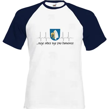 Pánské tričko Tričko ...moje srdce bije pro Druh: Pánské, Barva: Royal | Bílá, Velikost: M