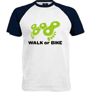 Pánské tričko Tričko Walk or Bike Druh: Pánské, Barva: Navy | Bílá, Velikost: XL