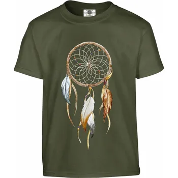 Pánské tričko Tričko Indiánský lapač snů Druh: Dětské, Barva: Khaki, Velikost: 110-XS