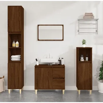 vidaXL Koupelnová skříňka 30x30x100 cm kompozitní dřevo [819806] Barva: hnědý dub