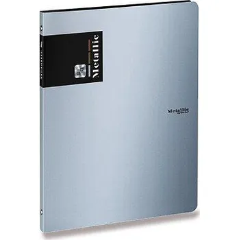 PP Karton Metallic - 4kroužkový pořadač - 20 mm, stříbrný