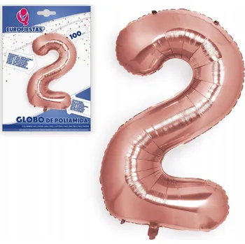 Balónek Velký Balón Číslice 2 - Růžový XL - 100 cm