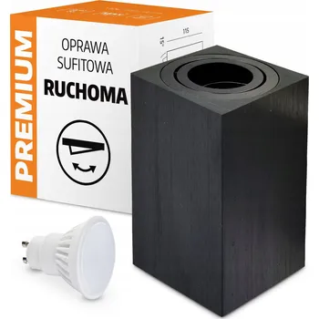 Bodové svítidlo Halogenové svítidlo čtvercové, nastavitelné + LED GU10