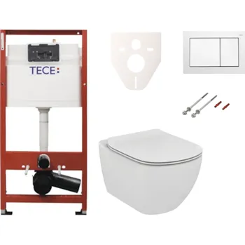 Cenově zvýhodněný závěsný WC set TECE do lehkých stěn / předstěnová montáž+ WC Ideal Standard Tesi SIKOTSE0