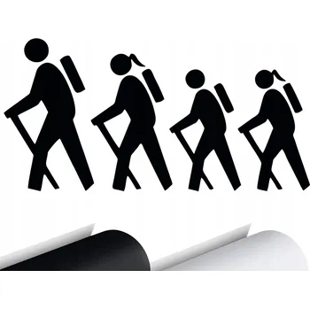 Samolepicí dekorace na vozidlo NÁLEPKA na auto NORDIC WALKING TRIP 8x15