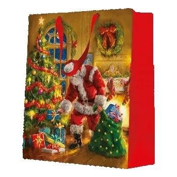 Dárková taška PAW TAŠKA SANTA IS HERE MEDIUM