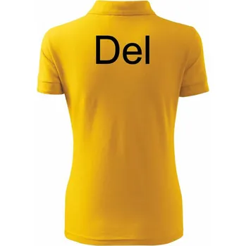 Del - Polokošile dámská Pique Polo - M ( Žlutá )