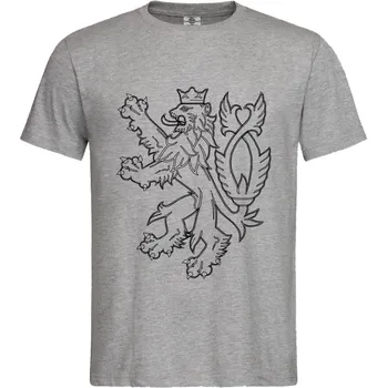 Pánské tričko Tričko Český lev Druh: Dětské, Barva: Šedá, Velikost: 122-S