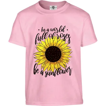 Pánská móda Tričko Ve světě plném růží, buď slunečnice Druh: Dětské, Barva: Růžová, Velikost: 146-L