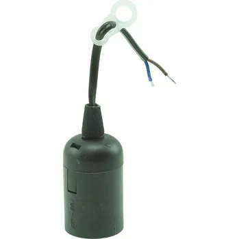 Objímka na žárovku Technická objímka E27 s aretací kabelu, vodičem a závěsem