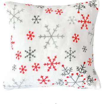Povlak na dekorativní polštářek XPOSE® Mikroplyšový povlak na polštář SNOWFALL 50x50 cm, Mikroplyš + Prodloužená možnost vrácení zboží do 50 dnů