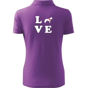 Husky love - Polokošile dámská Pique Polo - 2XL ( Fialová )