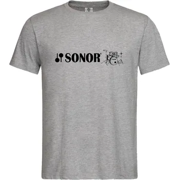 Pánské tričko Tričko Sonor drums Druh: Pánské, Barva: Šedá, Velikost: XL