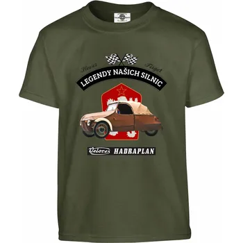 Pánská móda Tričko Legendy našich silnic | Velorex Hadraplan Druh: Dětské, Barva: Khaki, Velikost: 158-XL