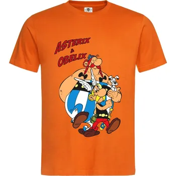 Pánské tričko Tričko Asterix & Obelix Druh: Pánské, Barva: Oranžová, Velikost: L
