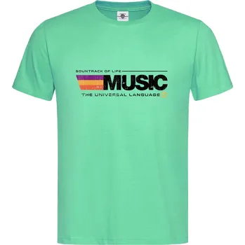 Pánské tričko Tričko Music | The Universal Language Druh: Pánské, Barva: Světle Zelená, Velikost: M