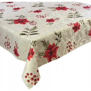 ubrus Ubrus Vánoční Odolný proti Skvrnám Zlatá Hvězda Betlémská 140x160 cm