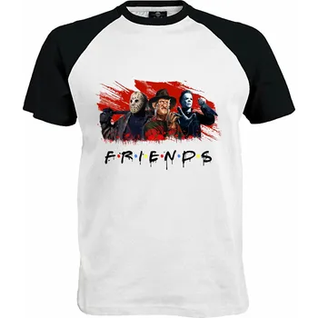 Pánské tričko Tričko Friends | Horror Monsters Druh: Pánské, Barva: Černo | Bílá, Velikost: M