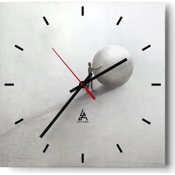 Hodiny Velké nástěnné hodiny 40x40 Abstrakce Skleněné tiché hodiny