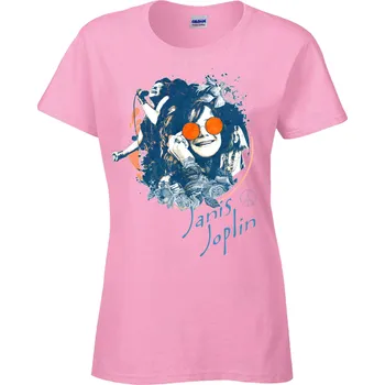 Pánské oblečení Tričko Janis Joplin Druh: Dětské, Barva: Růžová, Velikost: 158-XL