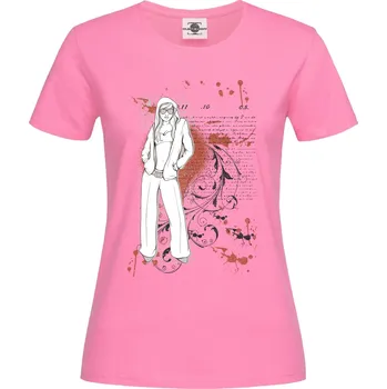 Dámské tričko Tričko Style Druh: Dámské, Barva: Růžová, Velikost: XL