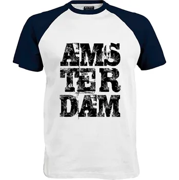 Pánské tričko Tričko Amsterdam Druh: Pánské, Barva: Navy | Bílá, Velikost: M