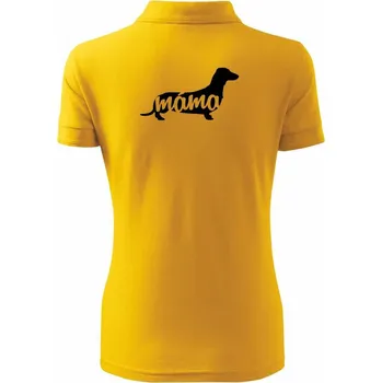 Jezevčík krátkosrstý máma obrys - Polokošile dámská Pique Polo - XS ( Žlutá )
