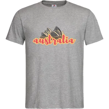 Pánské tričko Tričko Austrálie Druh: Pánské, Barva: Šedá, Velikost: M