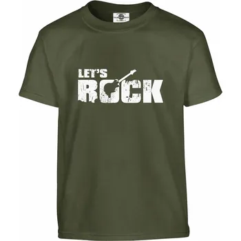 Pánské tričko Tričko Let's Rock Druh: Dětské, Barva: Khaki, Velikost: 146-L