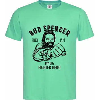 Pánské tričko Tričko Bud Spencer Druh: Pánské, Barva: Světle Zelená, Velikost: L