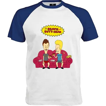 Pánské tričko Tričko Beavis And Butt-Head | MTV Druh: Pánské, Barva: Royal | Bílá, Velikost: L